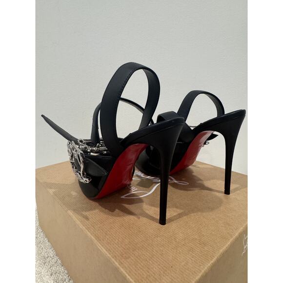 CHRISTIAN LOUBOUTIN 37 Giddylina 100 buckle-embellished leather pumps$1,495 - Picture 5 of 9